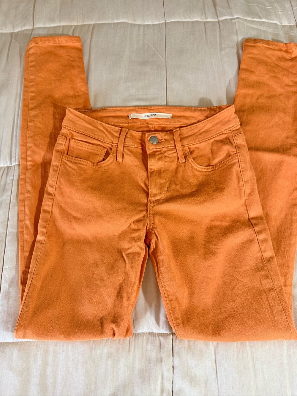 Joe’s Jeans trending orange skinny denim jeans hipster chic size 25